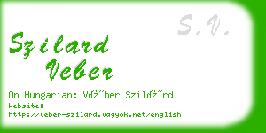 szilard veber business card